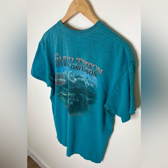 Harley Davidson LARGE “Grand Teton” Idaho Falls Idaho Vintage Moto T Shirt - Picture 10 of 10
